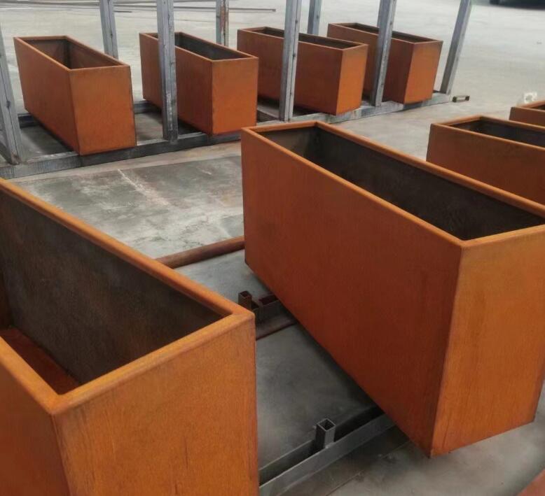 丁青耐候钢花箱